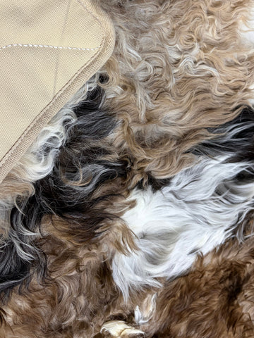 Natural Tigrado Sheepskin Rectangular Rug, X-Large, W120 x L180 cm