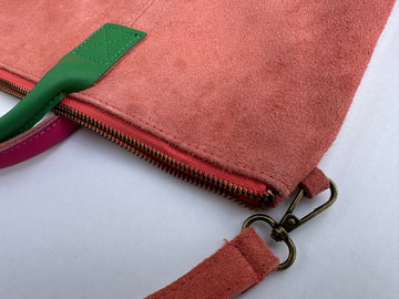 Milano Suede Bag, Coral, by Clemés
