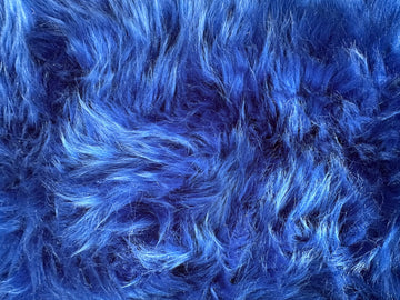 Single X-Large Premium Sheepskin Rug & Throw (W65 x L100 cm), Cobalt Blue