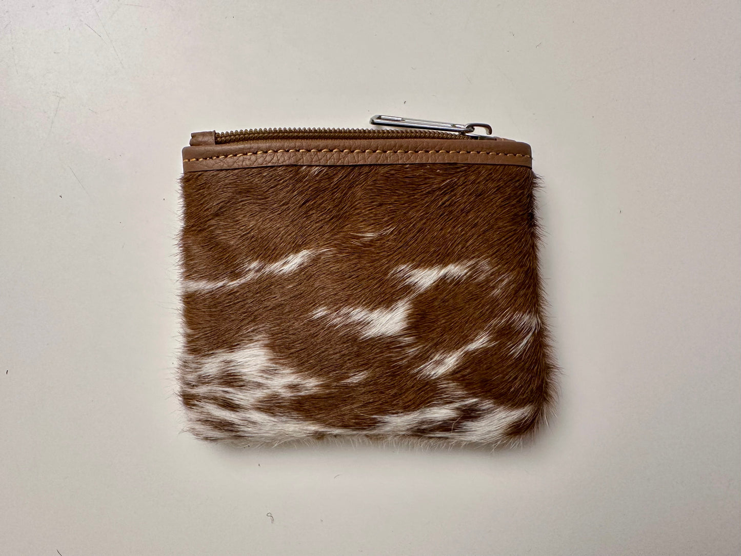 Natural Cowhide Double-Sided Purse, Small