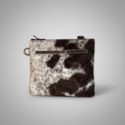 Natural Cowhide Double-Sided Crossbody Bag, Medium (23 x 21 cm)