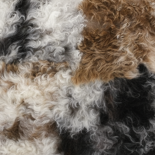 Natural Tigrado Sheepskin Rectangular Rug, X-Large, W120 x L180 cm