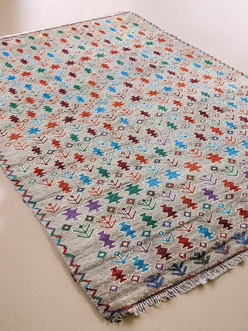Tangerine Hand Knotted Rug - 278 x 199 cm