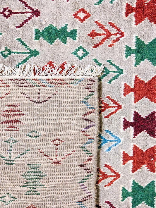 Tangerine Hand Knotted Rug - 278 x 199 cm