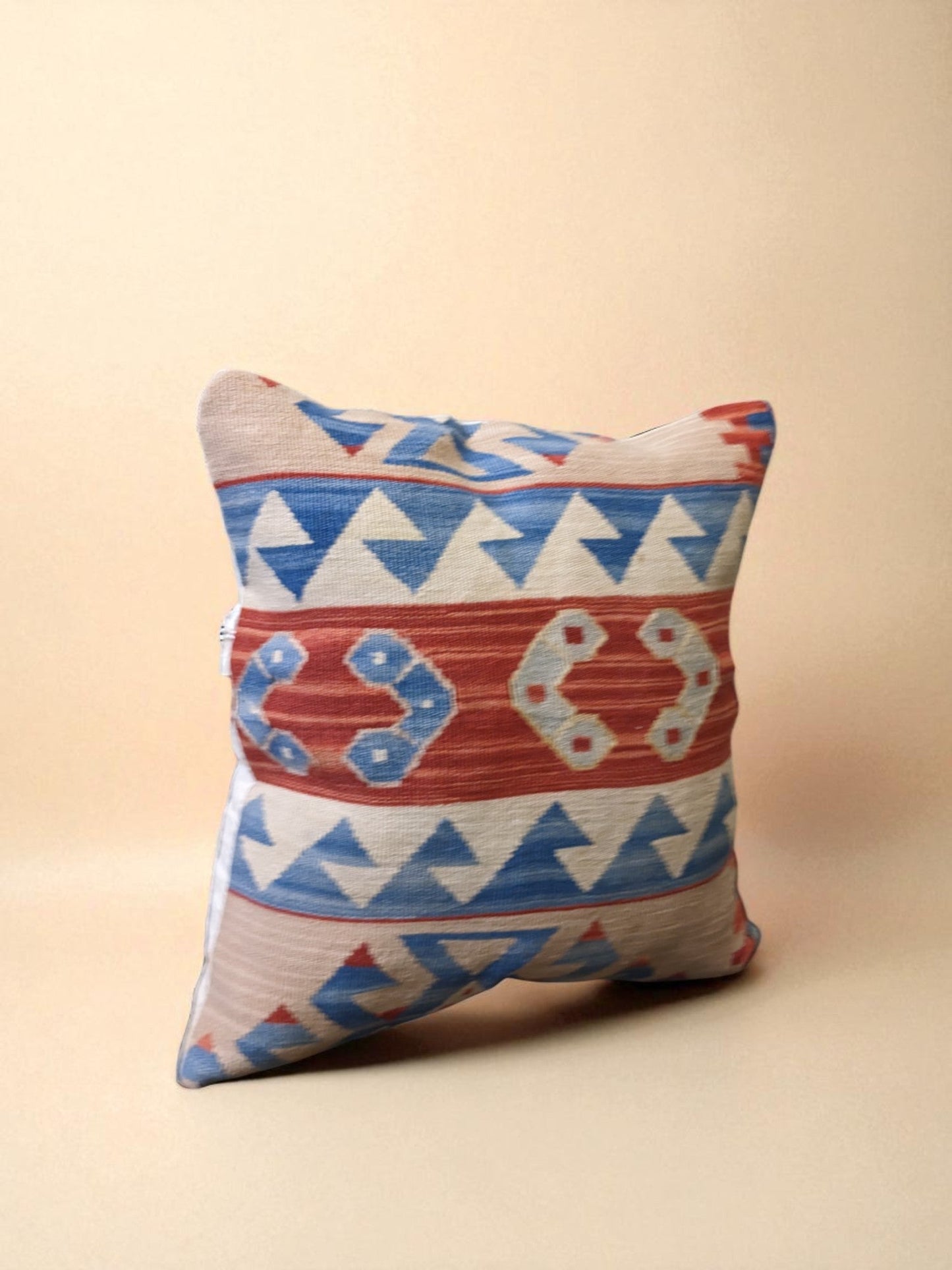Turkish Kilim Vintage Cushion Cover - 40 x 40 cm