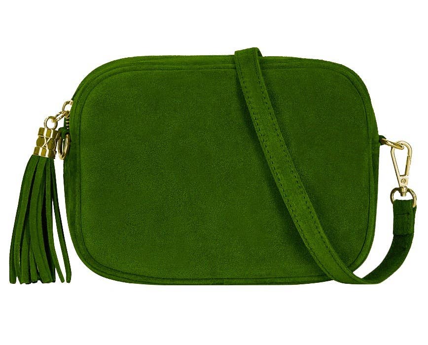 Éloise Real Suede Tassel Camera Bag by Clemés