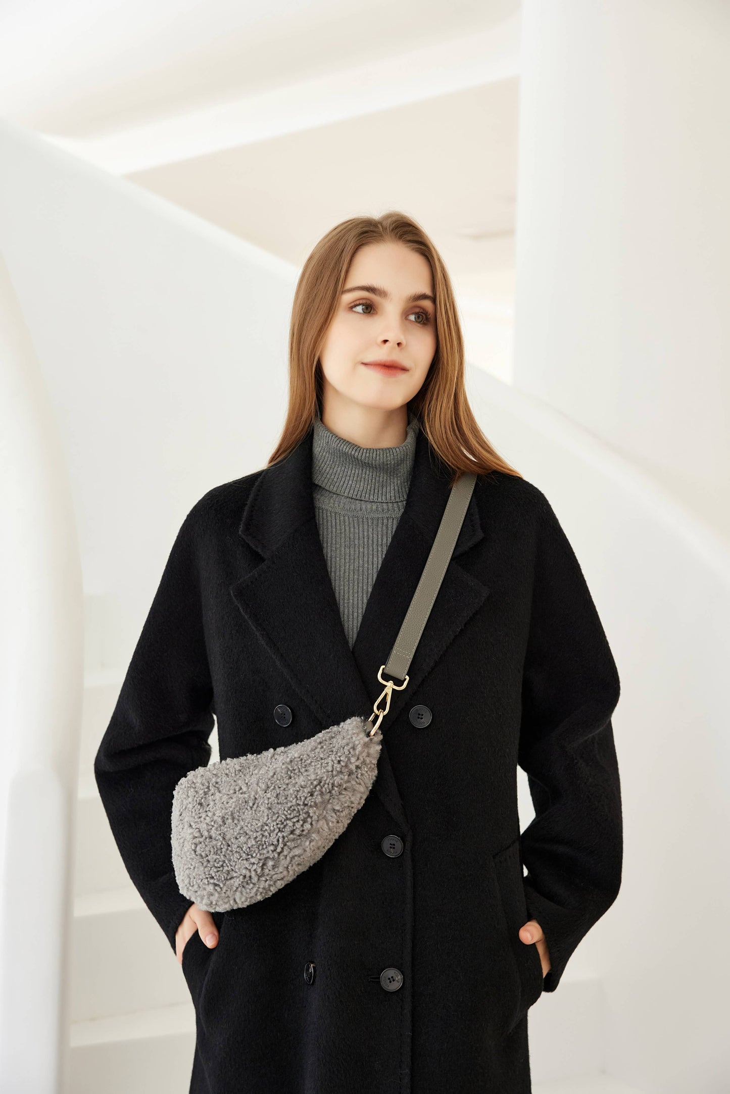 Nevina Shearling & Leather Bum Bag by Clemés