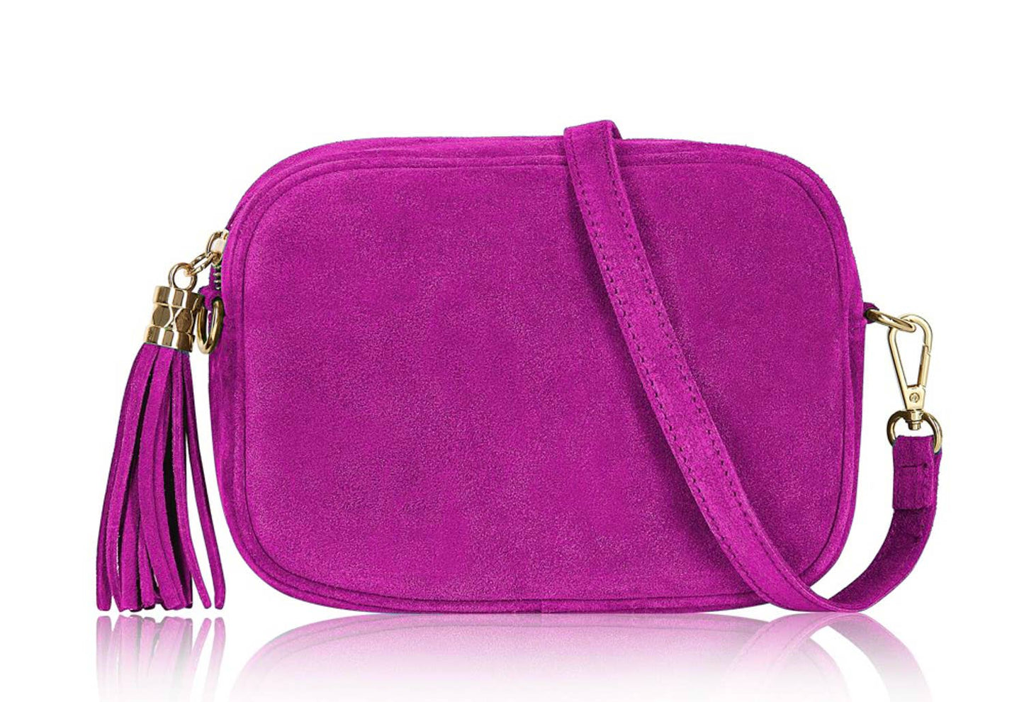 Éloise Real Suede Tassel Camera Bag by Clemés