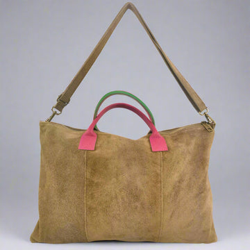 Milano Suede Bag, Tan, by Clemés
