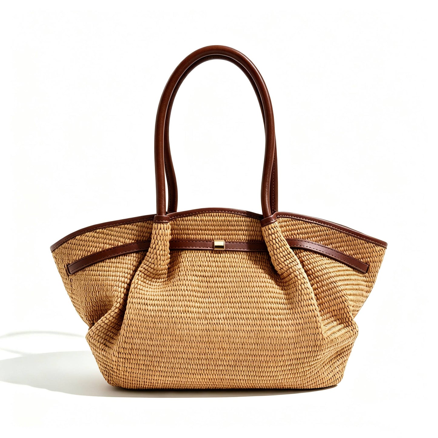 Serafina Raffia & Leather Shopper by Clemés
