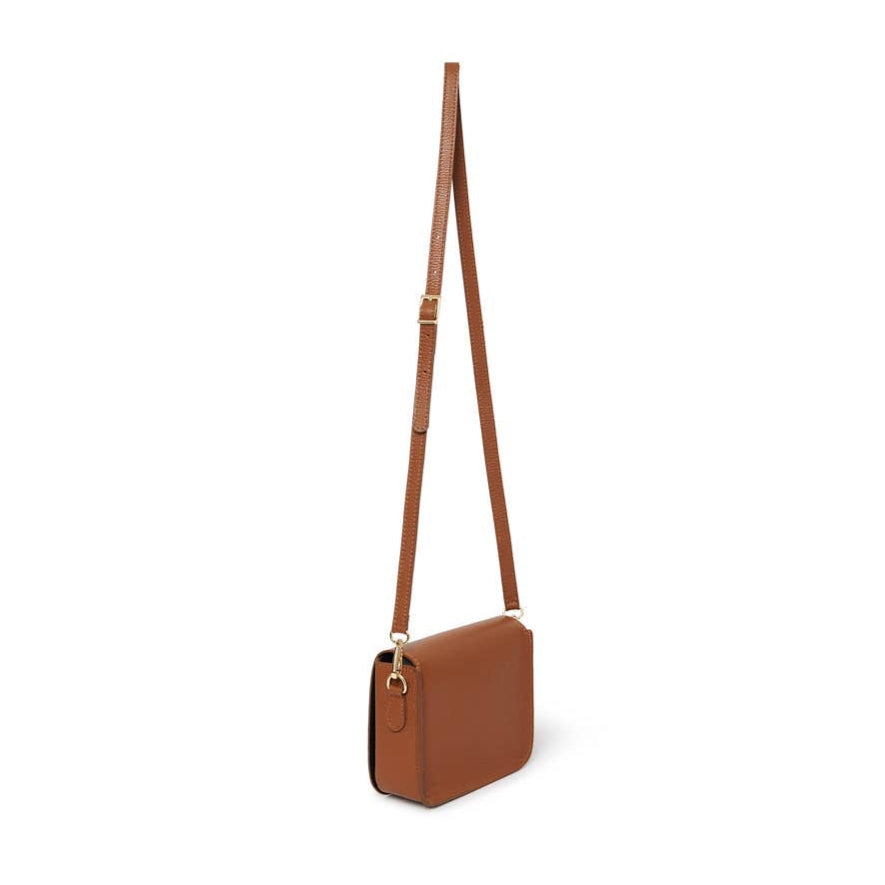 Chiara Genuine Leather Crossbody Bag with Metal Clasp by Clemés