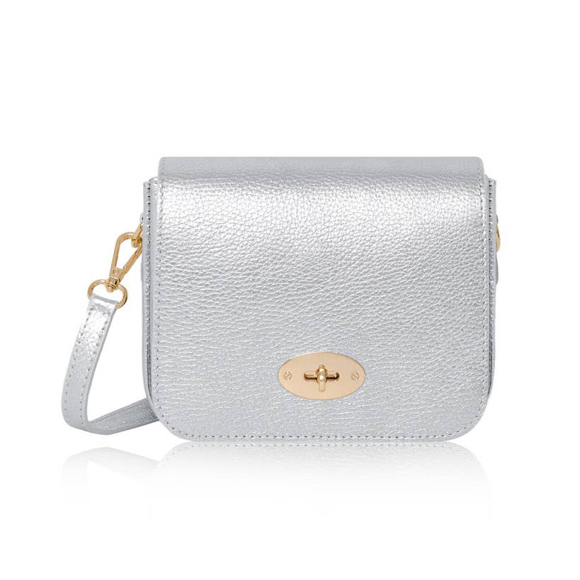 Chiara Genuine Leather Crossbody Bag with Metal Clasp by Clemés