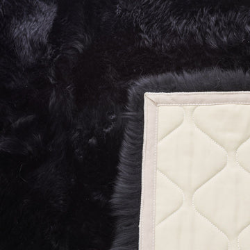Natural Premium Sheepskin Rectangular Rug, X-Large, W120 x L180 cm, Black