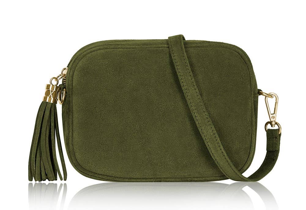 Éloise Real Suede Tassel Camera Bag by Clemés