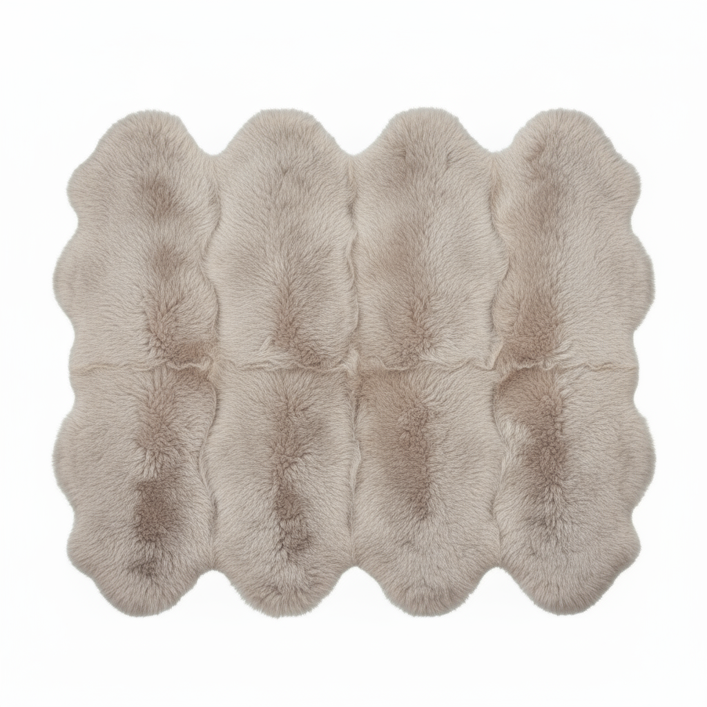 Natural Premium New Zealand Sheepskin Rug & Throw, Octo, L180 x W180 cm (3 Colours)