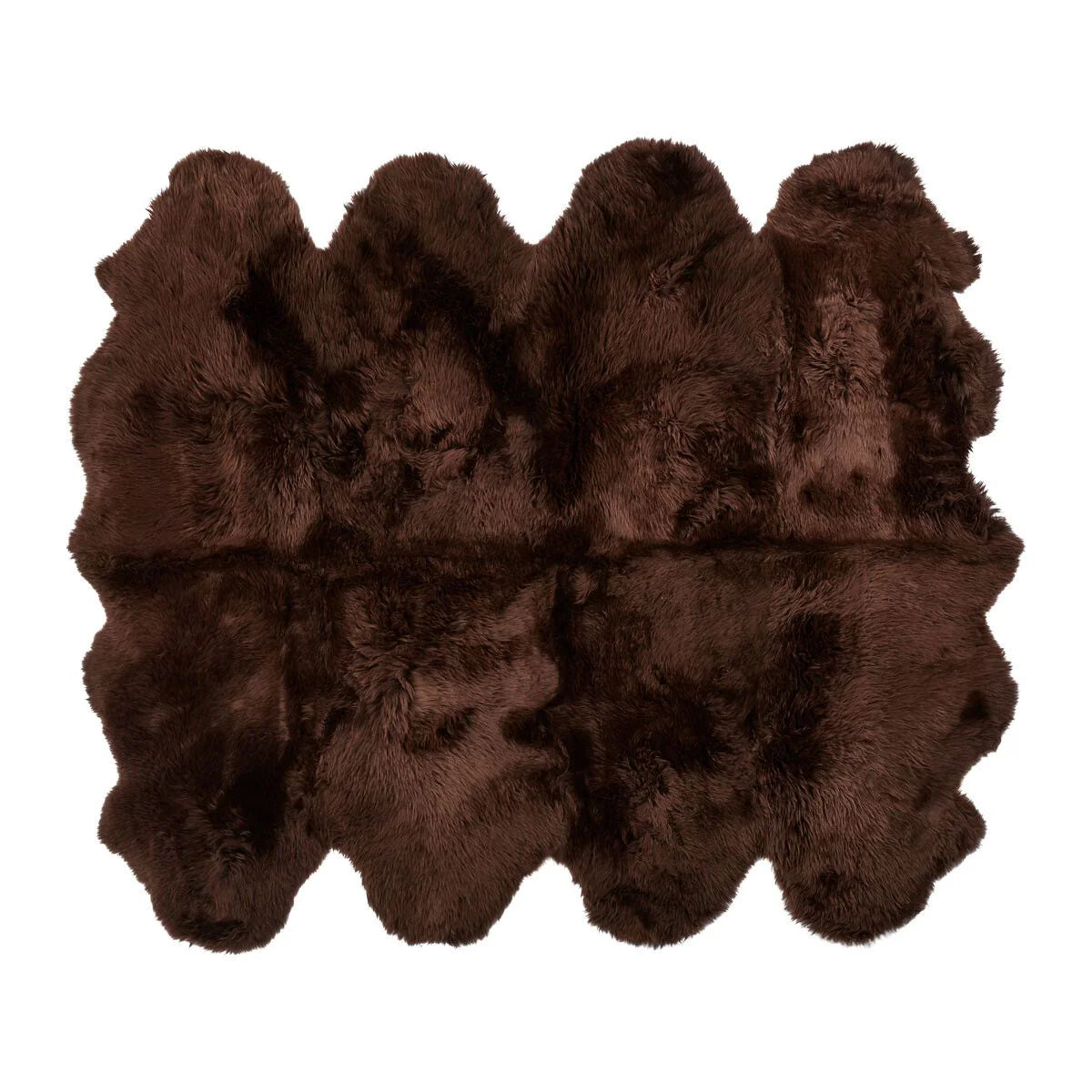 Natural Premium New Zealand Sheepskin Rug & Throw, Octo, L180 x W180 cm (3 Colours)