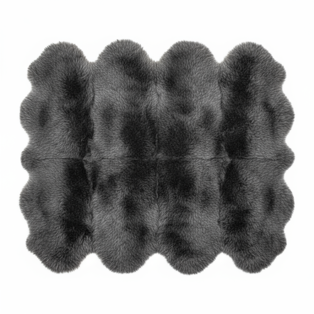Natural Premium New Zealand Sheepskin Rug & Throw, Octo, L180 x W180 cm (3 Colours)