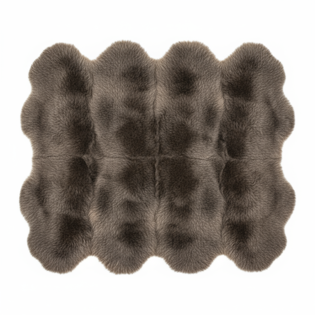 Natural Premium New Zealand Sheepskin Rug & Throw, Octo, L180 x W180 cm (3 Colours)