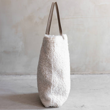 Ottavia Natural Shearling X-Large Shopper by Clemés