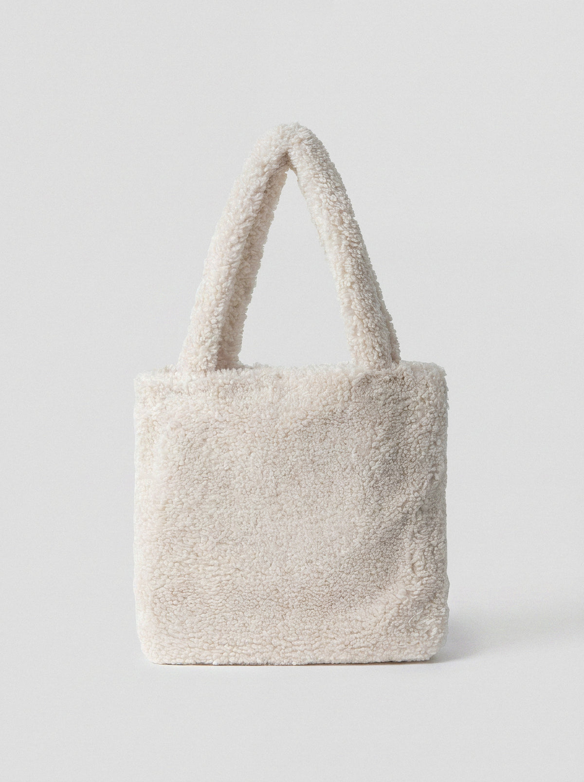 Delphine Faux Shearling Tote Shoulder Bag by Clemés