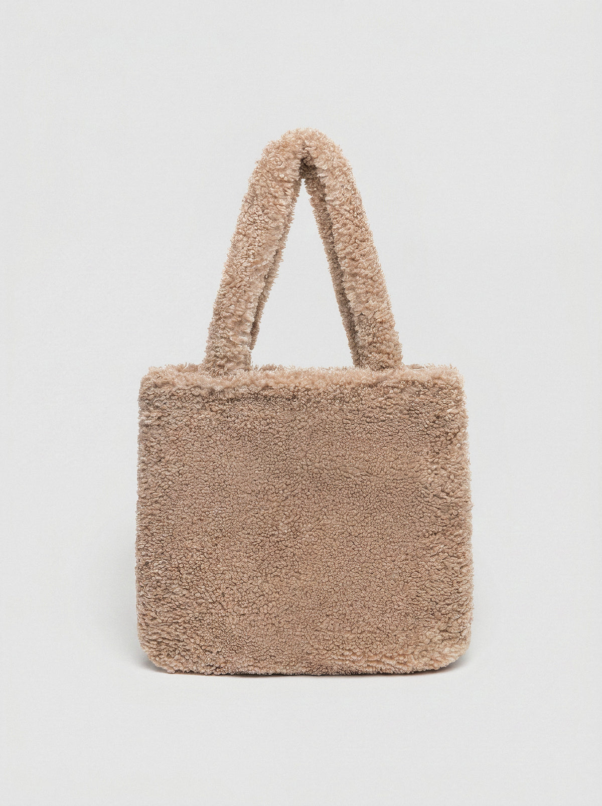 Delphine Faux Shearling Tote Shoulder Bag by Clemés