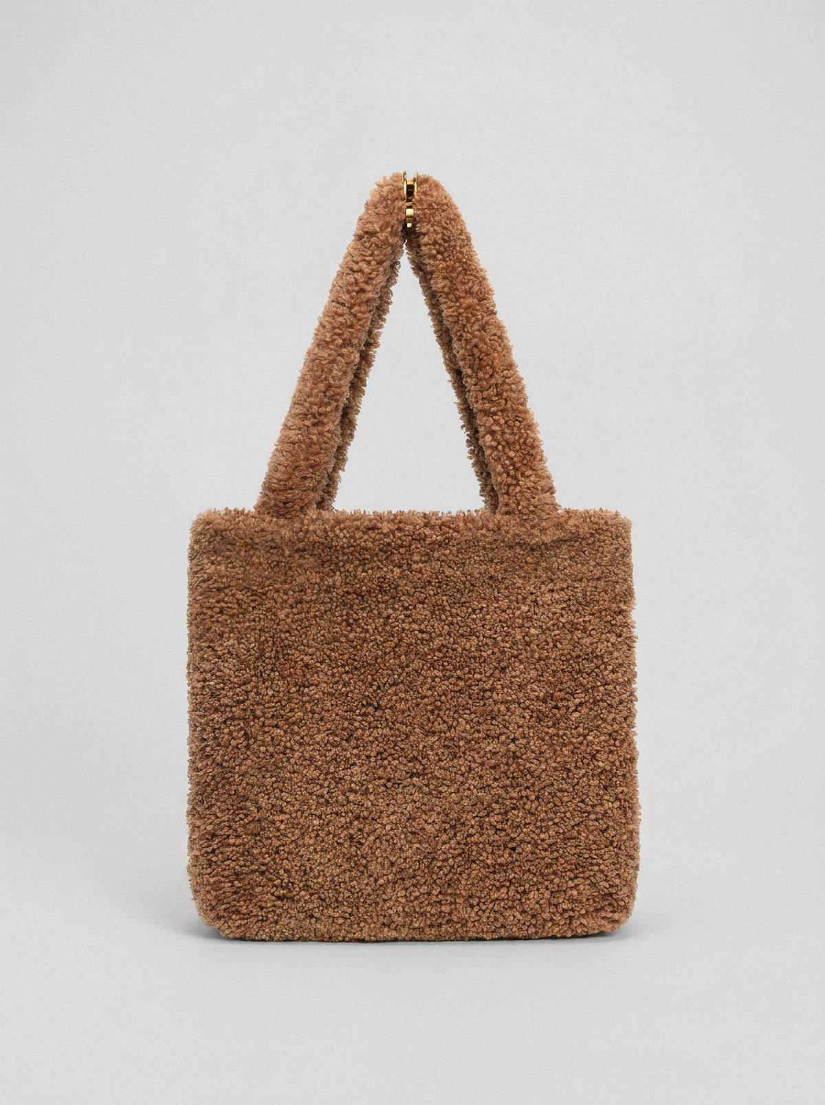 Delphine Faux Shearling Tote Shoulder Bag by Clemés