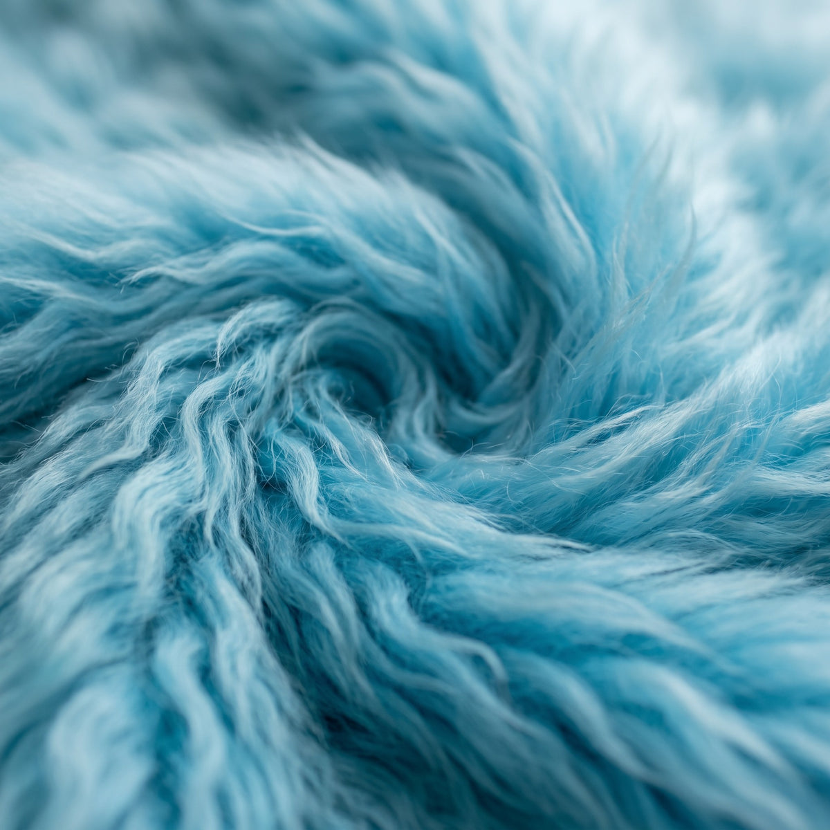 Close-up of the soft Sea Foam coloured New Zealand sheepskin wool