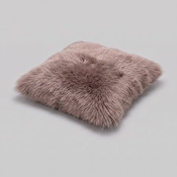 Pair of double-sided Paco New Zealand sheepskin cushion covers 35 x 35 cm
