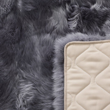 Natural Premium Sheepskin Rectangular Rug, X-Large, W120 x L180 cm, Grey
