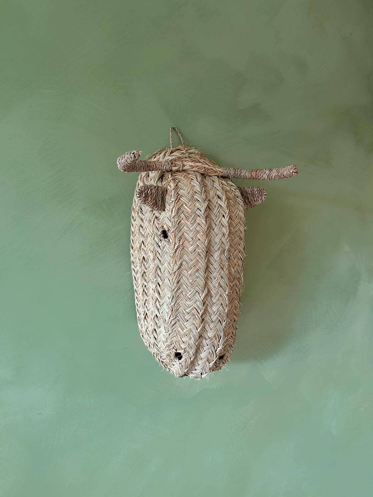 Large Woven Animal Head, Buffalo