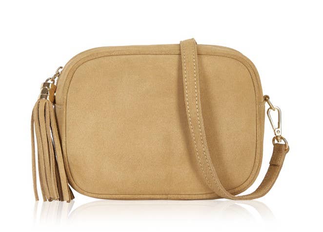 Éloise Real Suede Tassel Camera Bag by Clemés