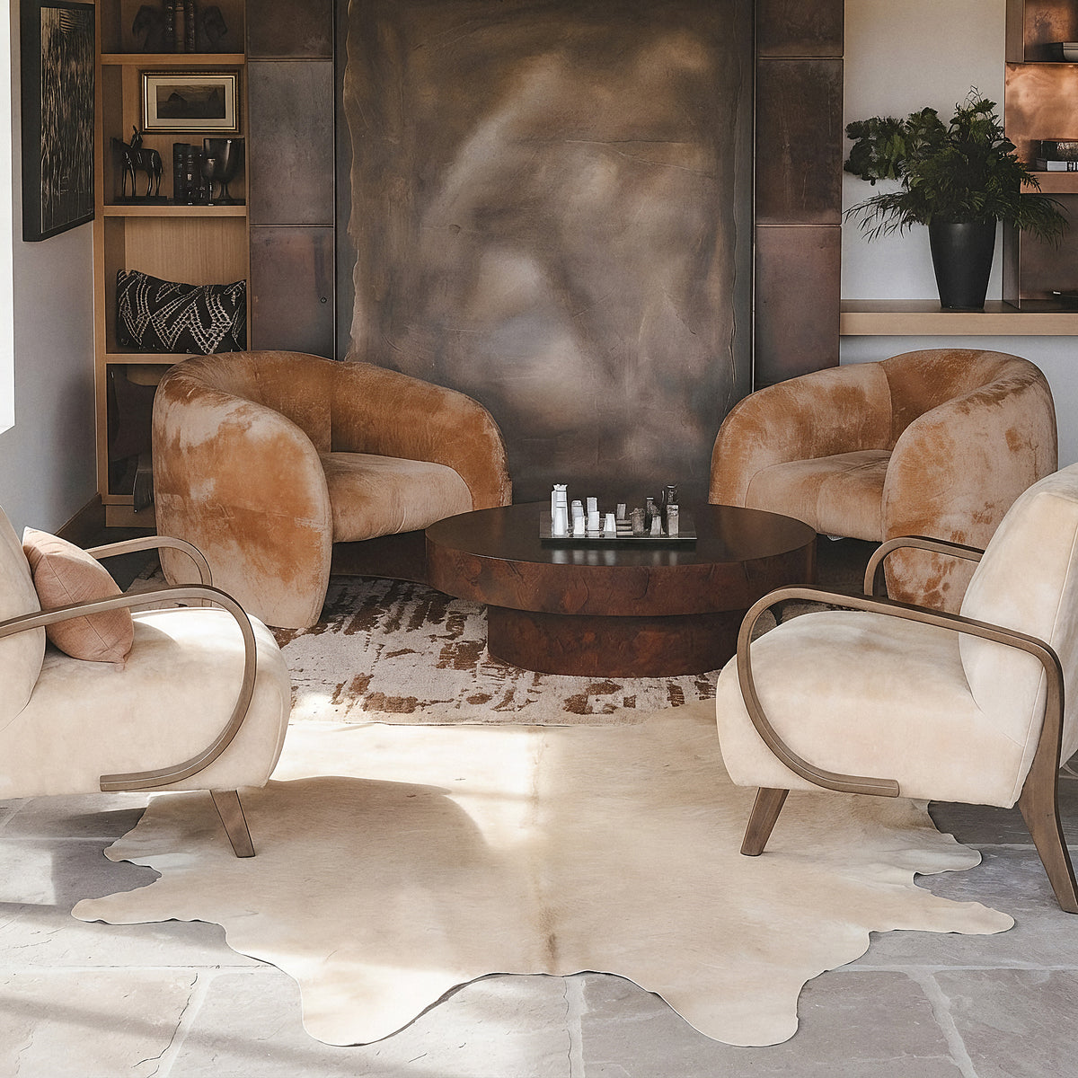 Natural Brazilian Cowhide 193 x 224 cm