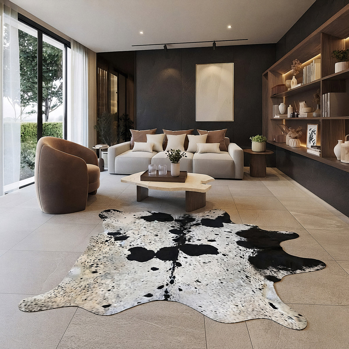 Natural Brazilian Cowhide 226 x 224 cm