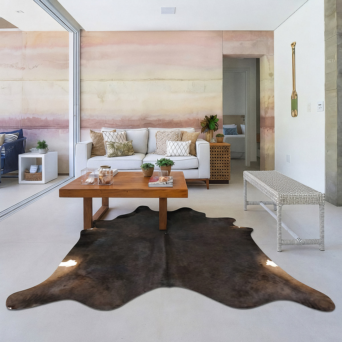 Natural Brazilian Cowhide 231 x 251 cm