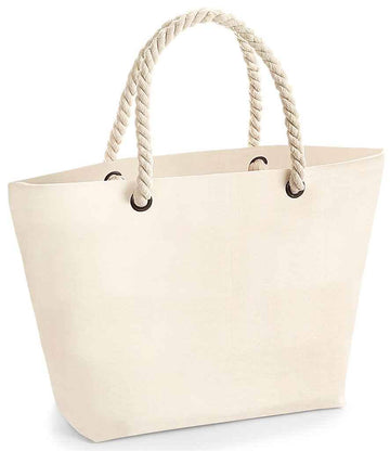 Colette Nautical Cotton Beach Bag by Clemés, studio shot on white background