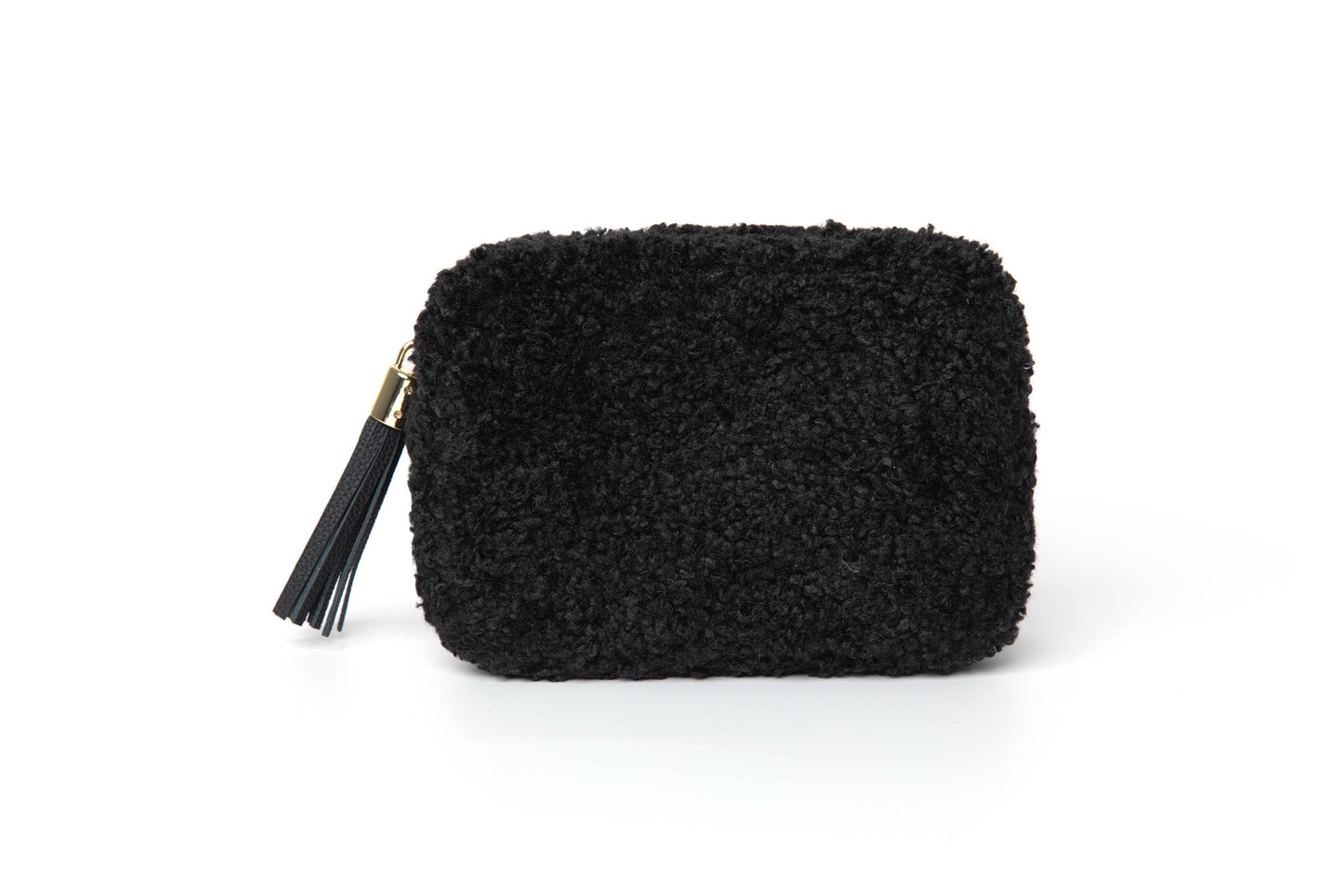 Georgette Shearling & Leather Tassel Camera Bag by Clemés