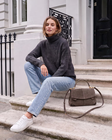 Fiorella Suede Baguette Bag by Clemés