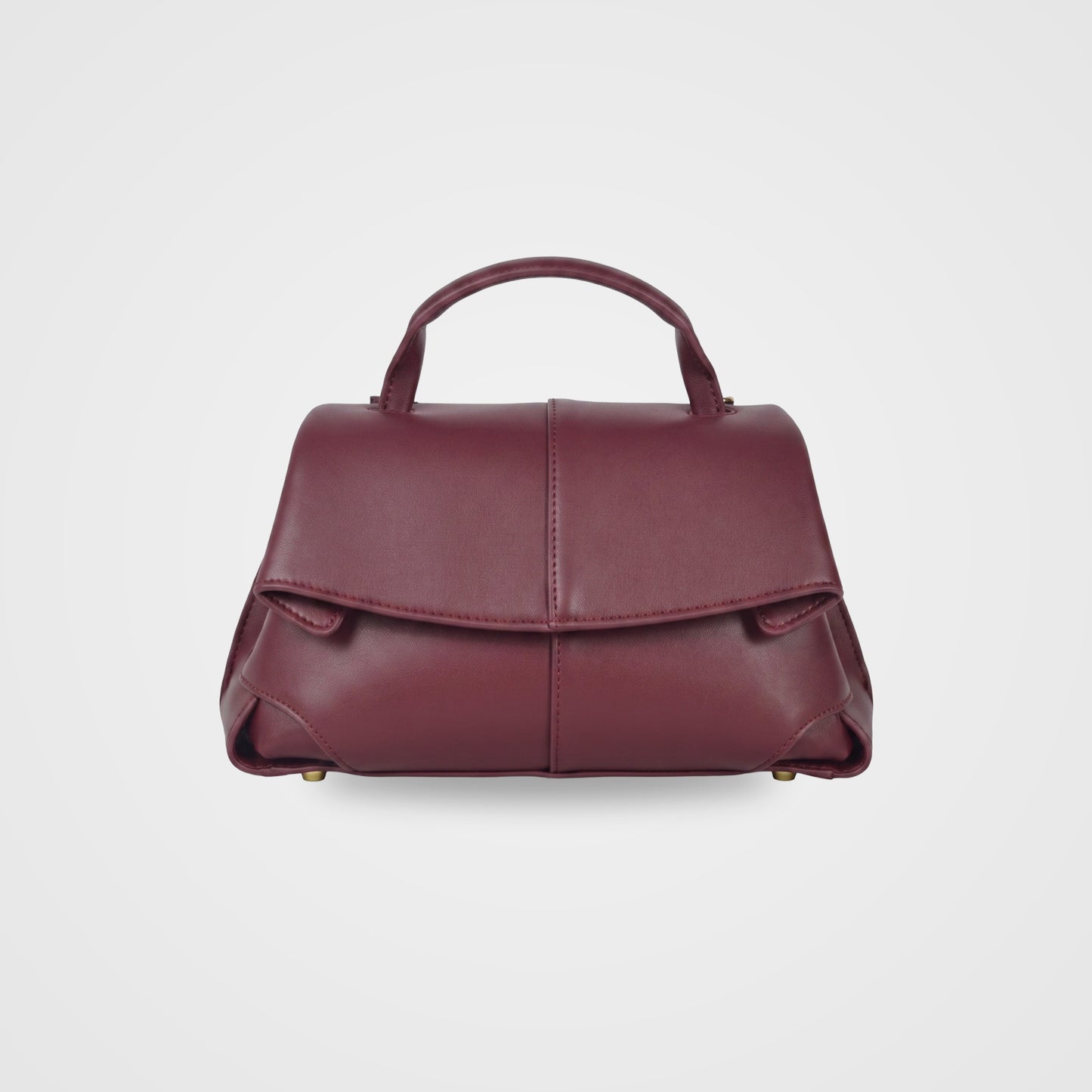 Fiorella leather baguette bag by Clemés in Burgundy