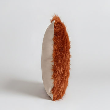 Natural Premium New Zealand Sheepskin Cushion 35 x 35 cm, Tangerine