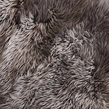 Octo New Zealand Sheepskin Rug & Throw, 8-Pelt, XX-Large, L200 x W180 cm, Vole