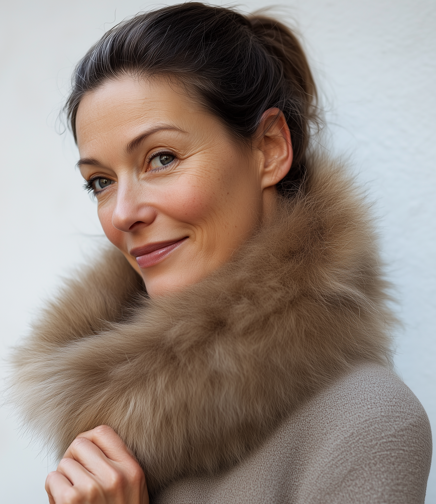 Natural Long Wool Sheepskin Headband