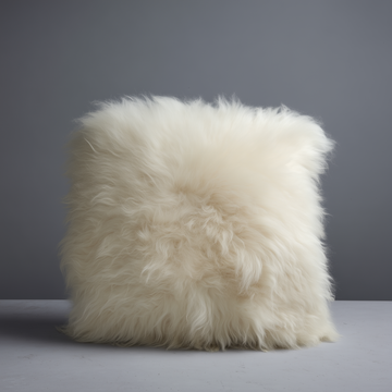 Natural Premium New Zealand Sheepskin Cushion 35 x 35 cm (Ivory)