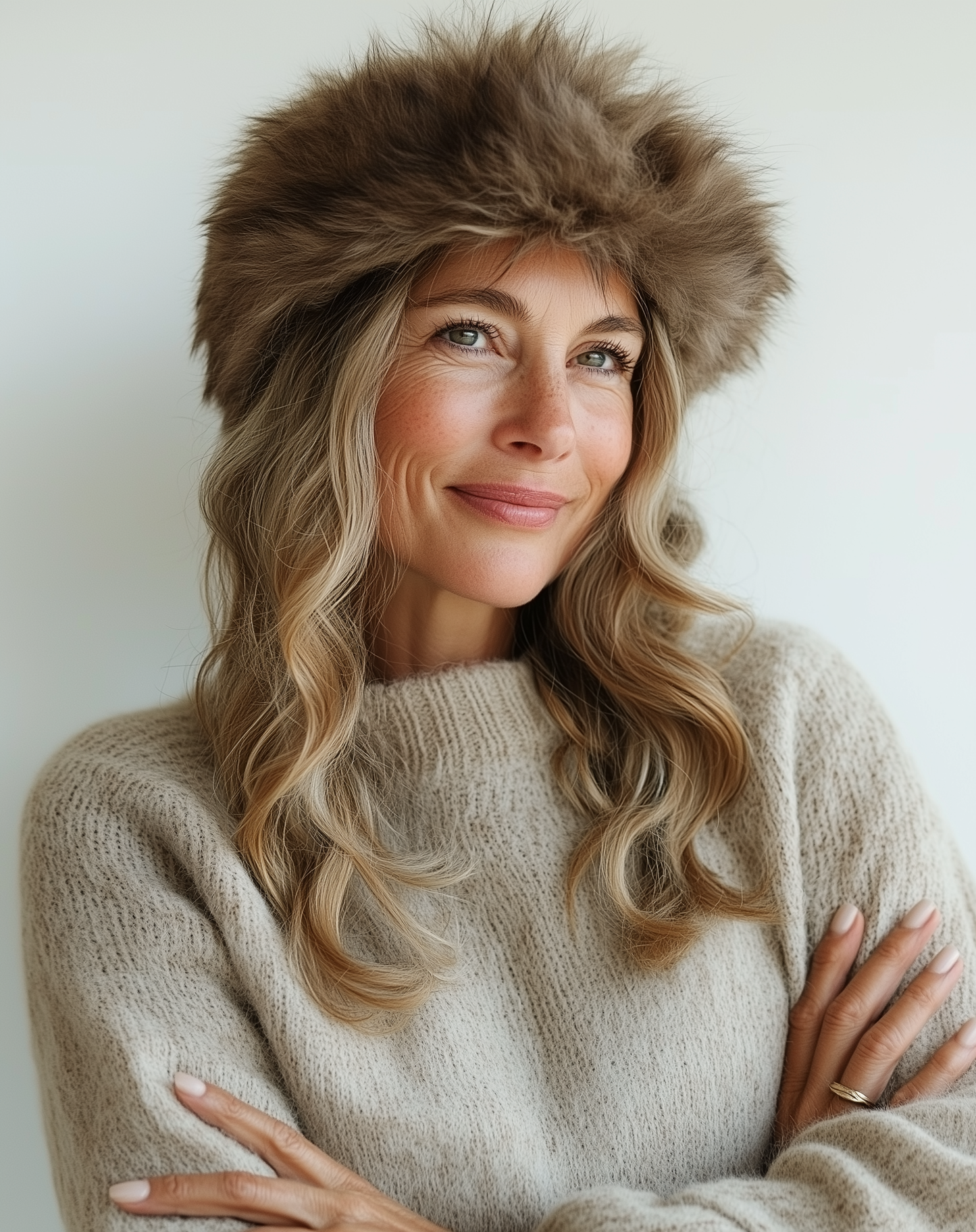 Natural Long Wool Sheepskin Headband