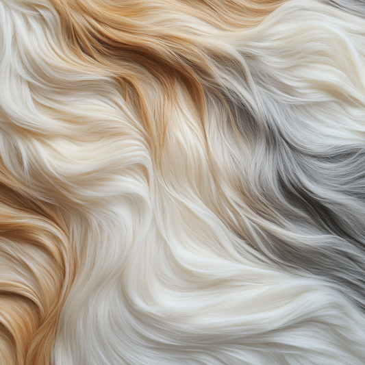 Natural Premium Argentine Criollo Long Hair Goatskin, Beige
