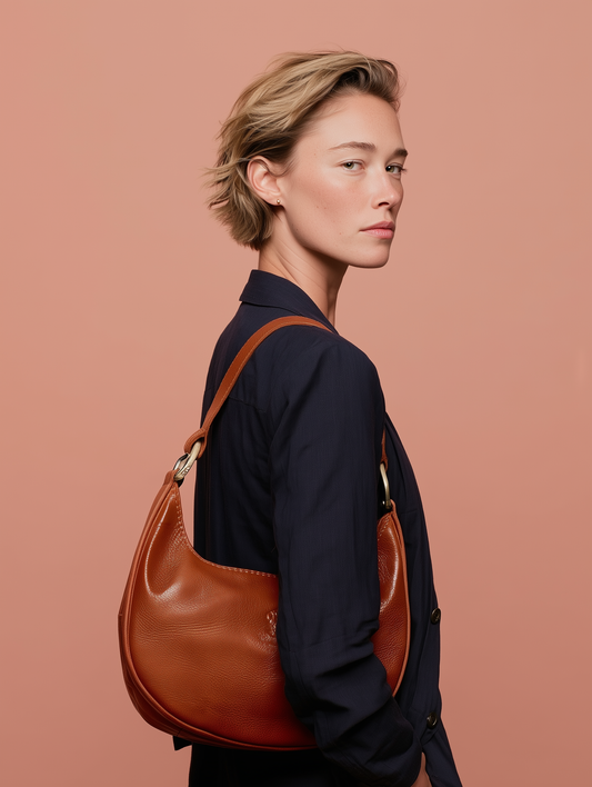 Mezzaluna Genuine Leather Shoulder Bag by Clemés