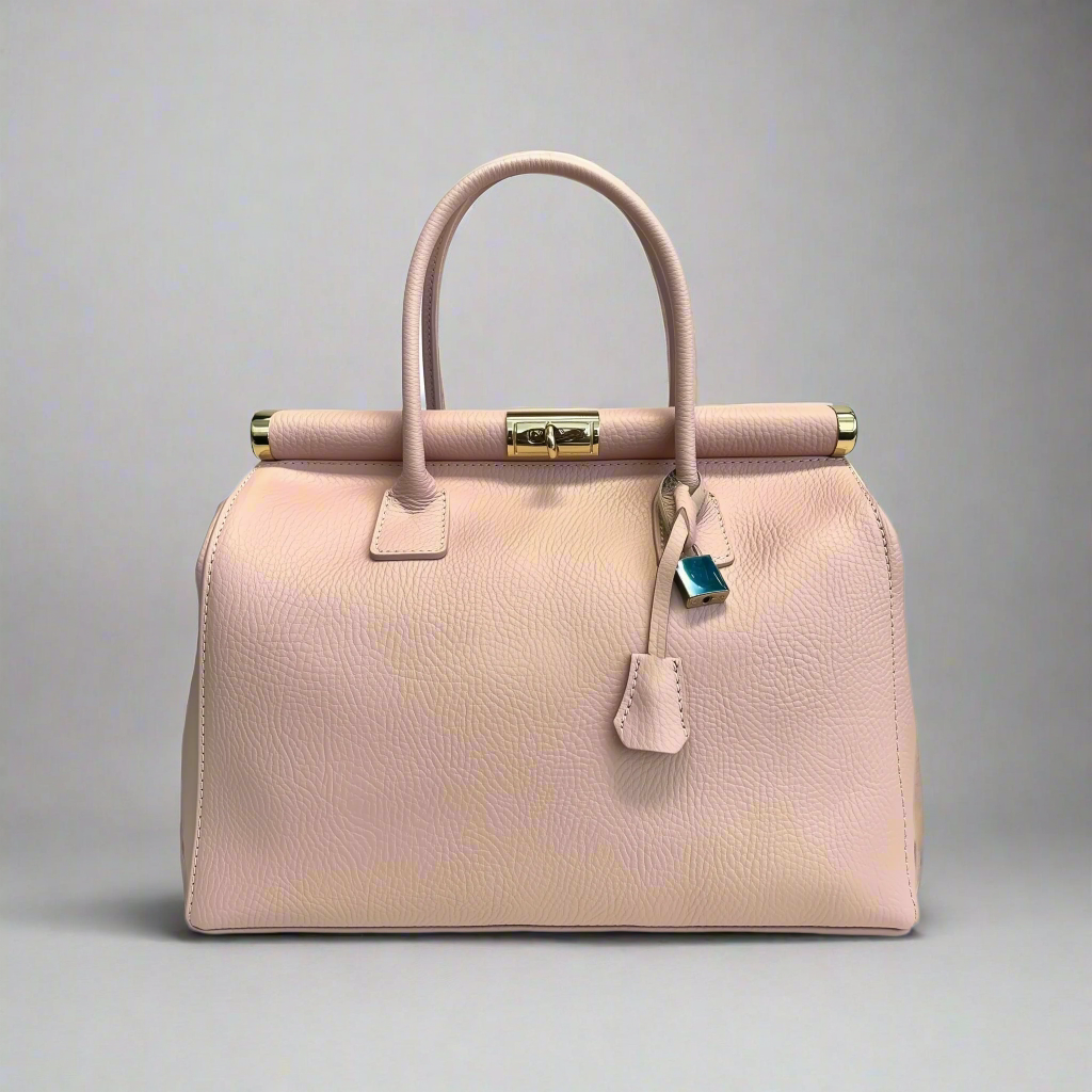 Flavia Structured Pebble Leather Women's Handbag with Shoulder Strap by Clemés (4 Colours)