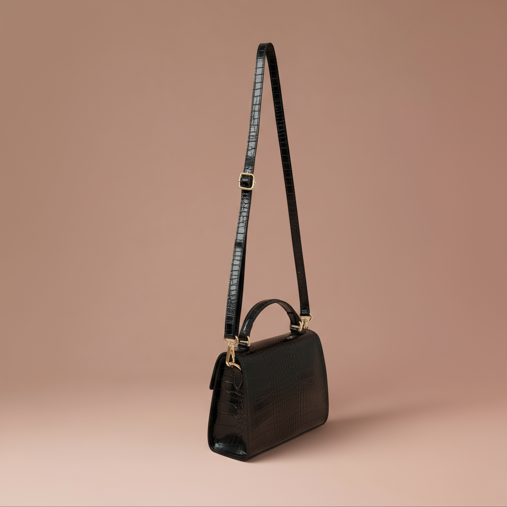 Margot Croc Embossed  Leather Crossbody by Clemés