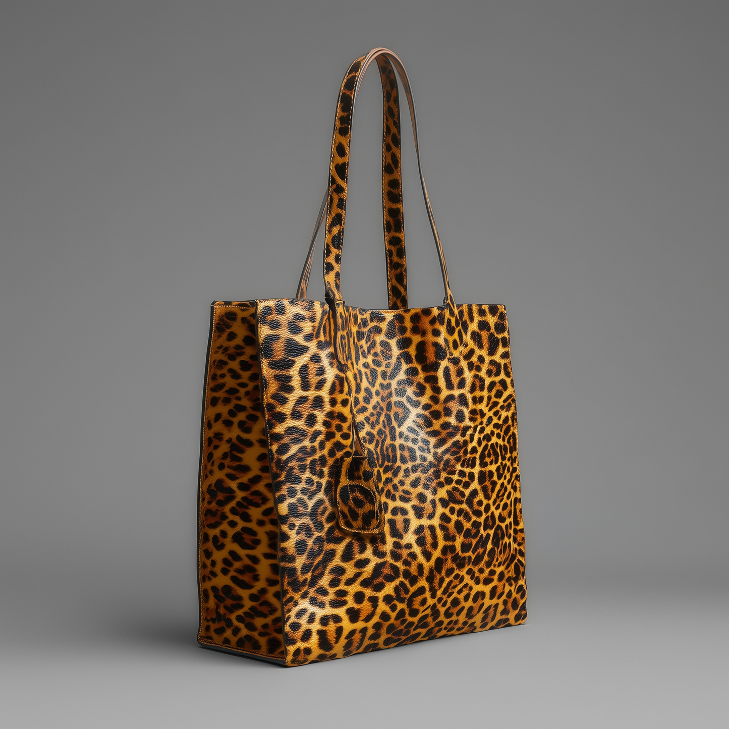 Lupa Leopard Print Leather Shopper Bag with Pouch by Clemés