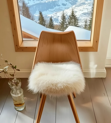 Natural Premium New Zealand Sheepskin Cushion 35 x 35 cm (Ivory)