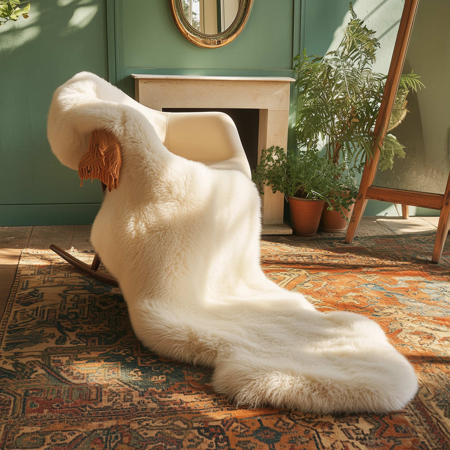 Natural Premium New Zealand Sheepskin Rug & Throw, Double, W65 x L180 cm (3 Colours)